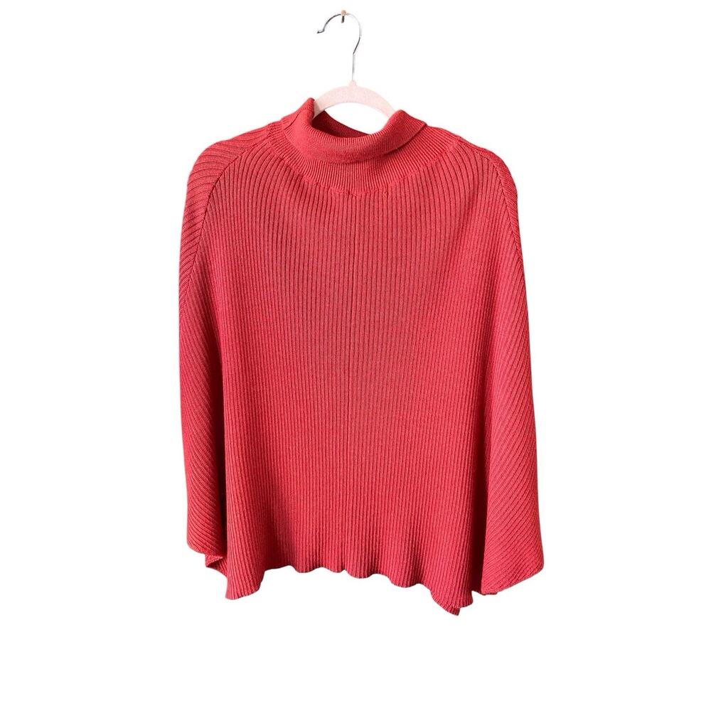 Ulla Johnson xo Barneys New York Size P Orange Cozy Poncho Cape Baby Alpaca Silk